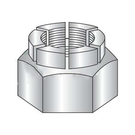 Newport Fasteners Flexible Top Lock Nut, 3/8"-16, 18-8 Stainless Steel, Not Graded, 0.210 in Ht, 125 PK 534614